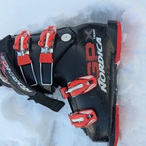 Nordica Black and Red Ski Boots